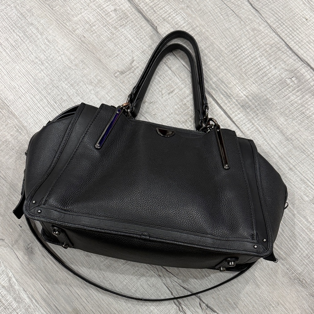 Coach Black Leather Shoulder Bag